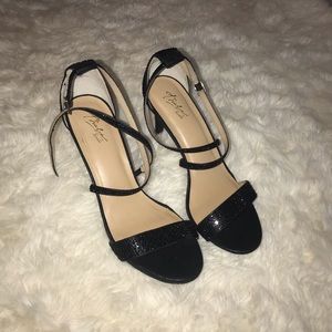 Sparkly black heels